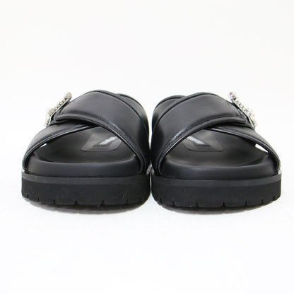 25春夏 ビジューバックル フラット サンダル / SR TWENTY BUCKLE FLAT SANDALS クロスベルト レザー