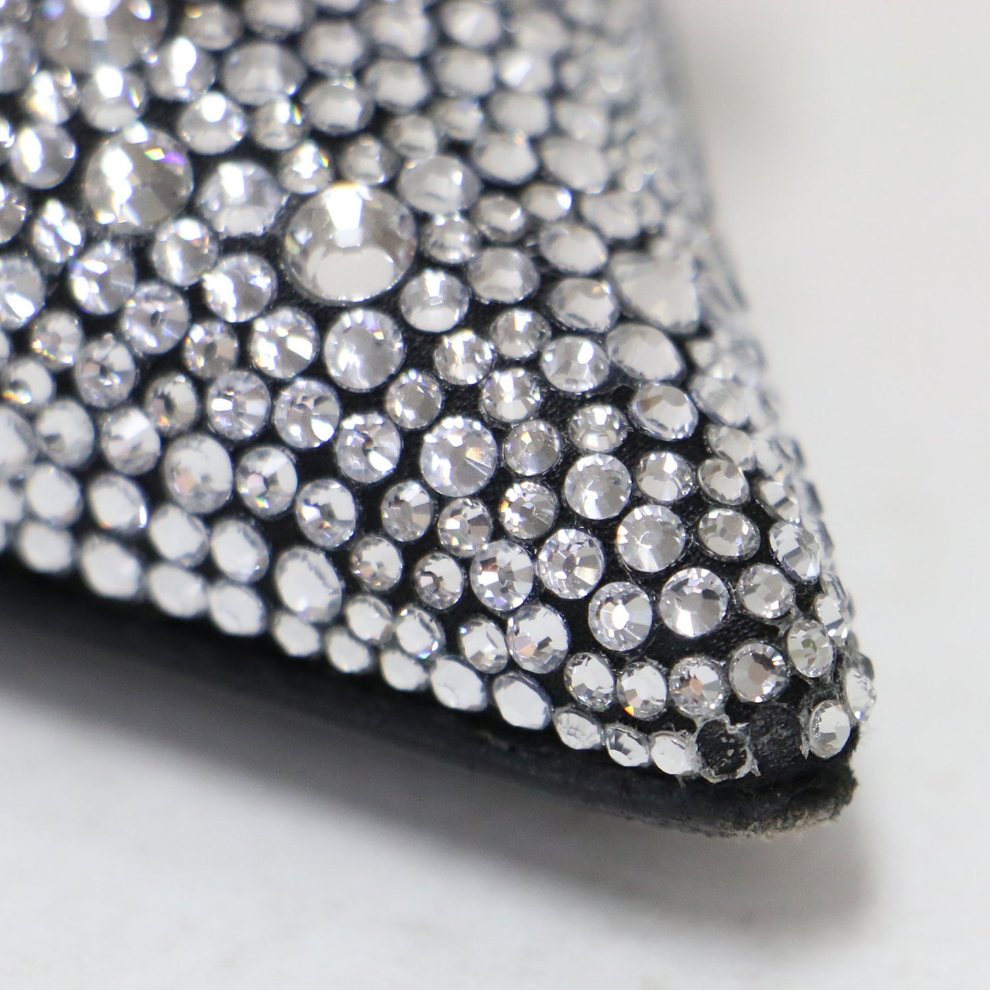 SR1 ビジュー付き フラット パンプス / シューズ ポインテッドトゥ サテン