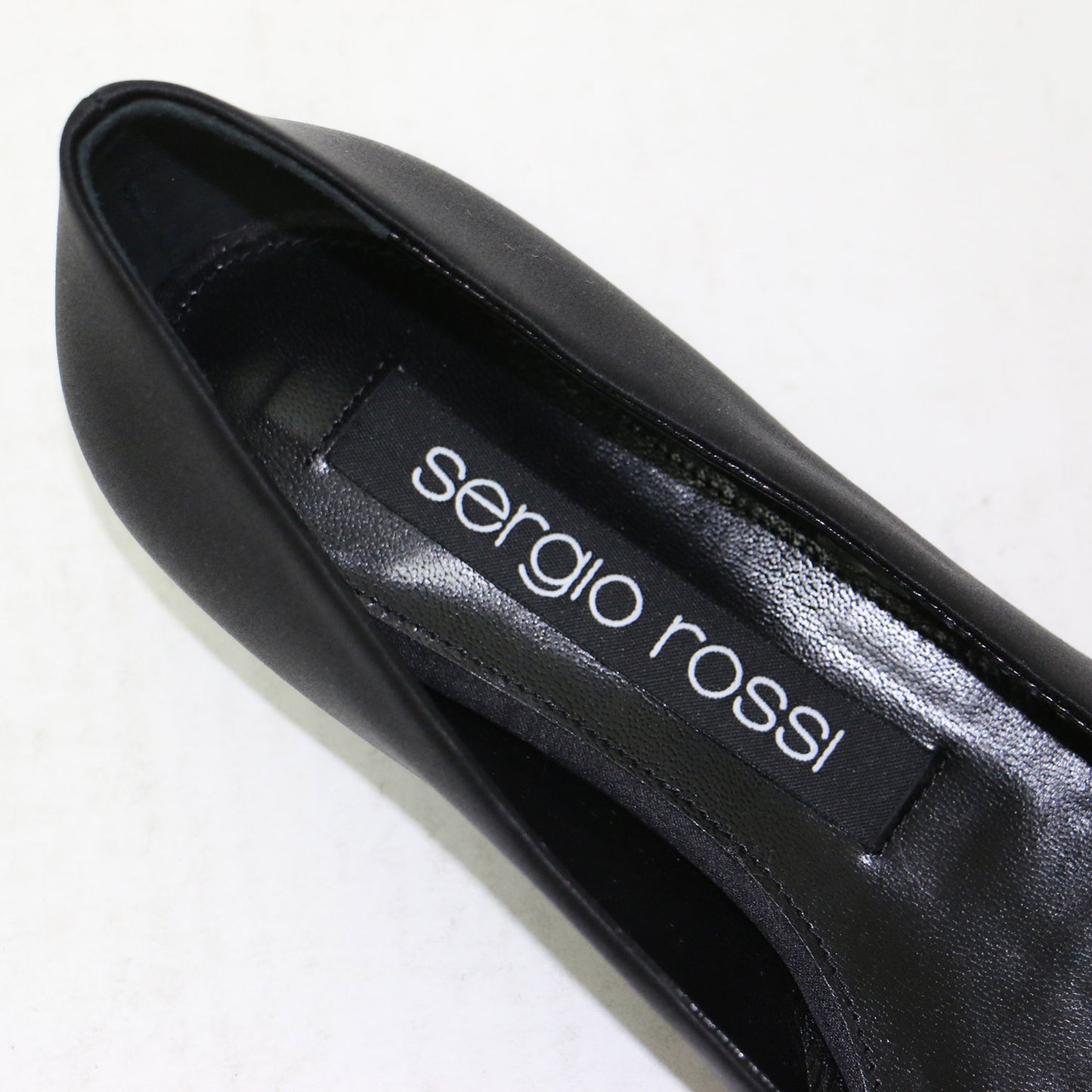 SR1 ビジュー付き フラット パンプス / シューズ ポインテッドトゥ サテン