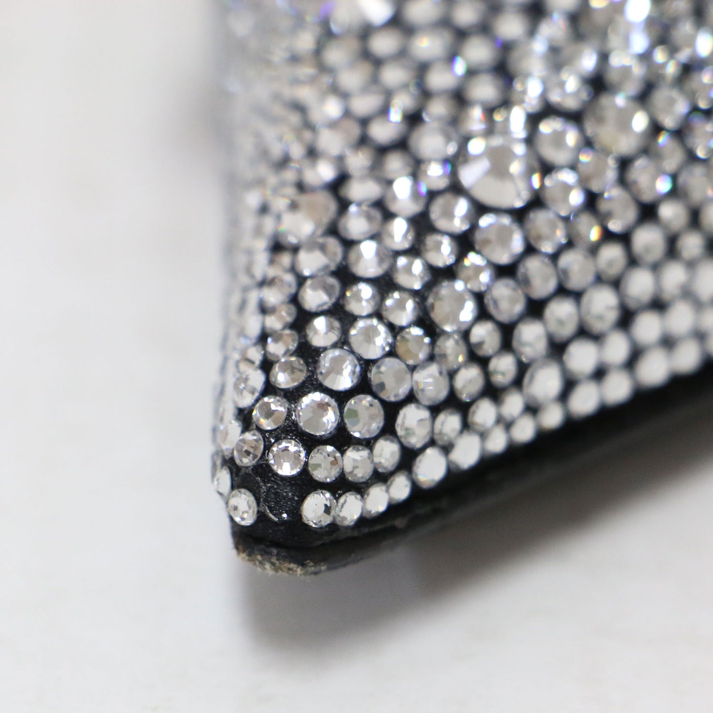 SR1 ビジュー付き フラット パンプス / シューズ ポインテッドトゥ サテン