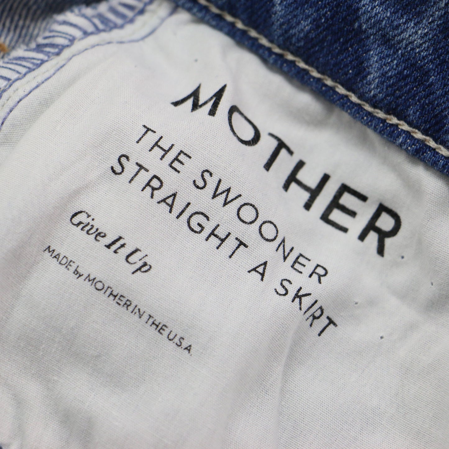 デニム ミディ スカート / THE SWOONER STRAIGHT A SKIRT ひざ丈 Iライン コットン