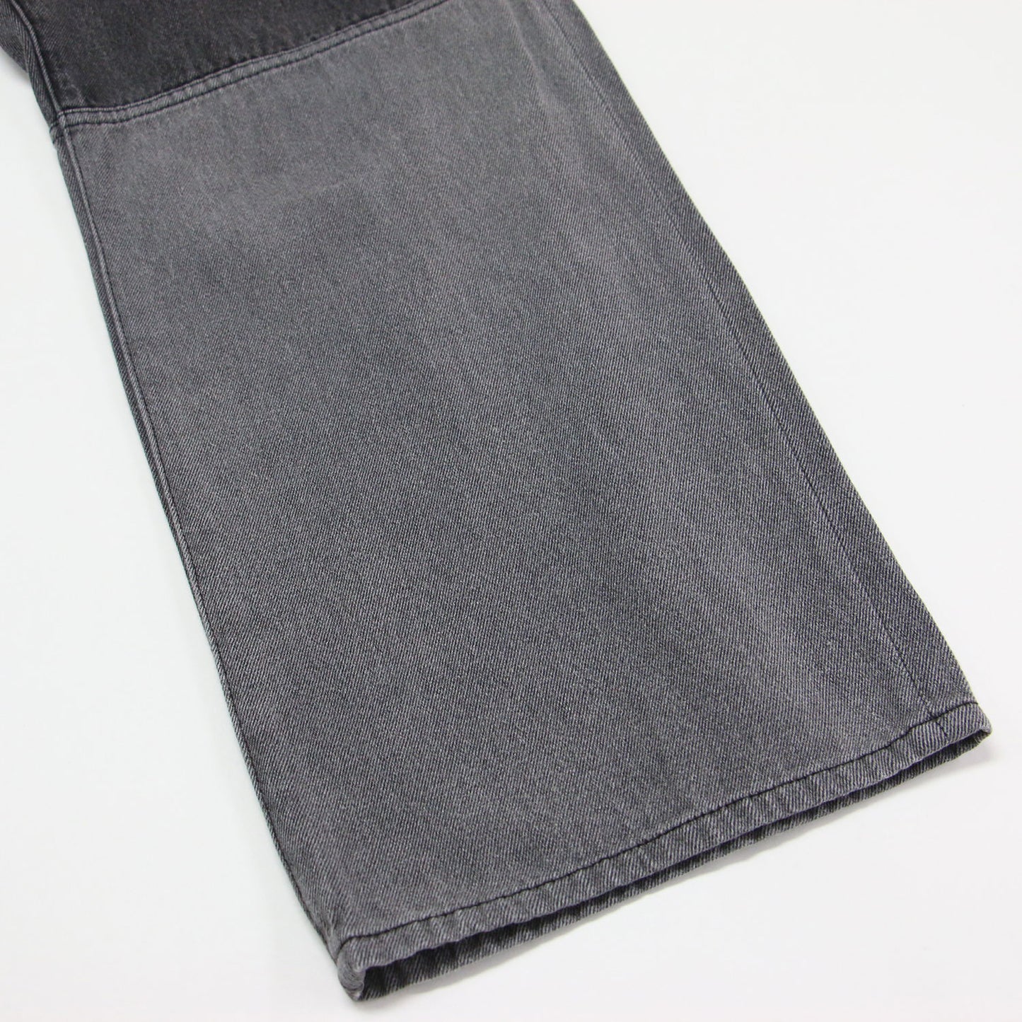 21春夏 パッチワーク デニム / パンツ テーパード ハイウエスト 切替 カットオフ コットン