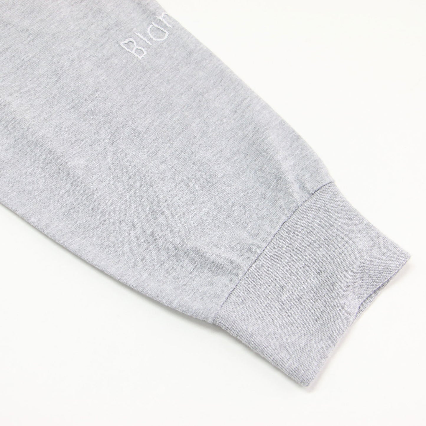 ロゴ 刺繍 ロングスリーブ Tシャツ / カットソー 長袖 クルーネック コットン