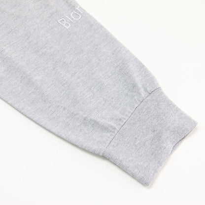ロゴ 刺繍 ロングスリーブ Tシャツ / カットソー 長袖 クルーネック コットン
