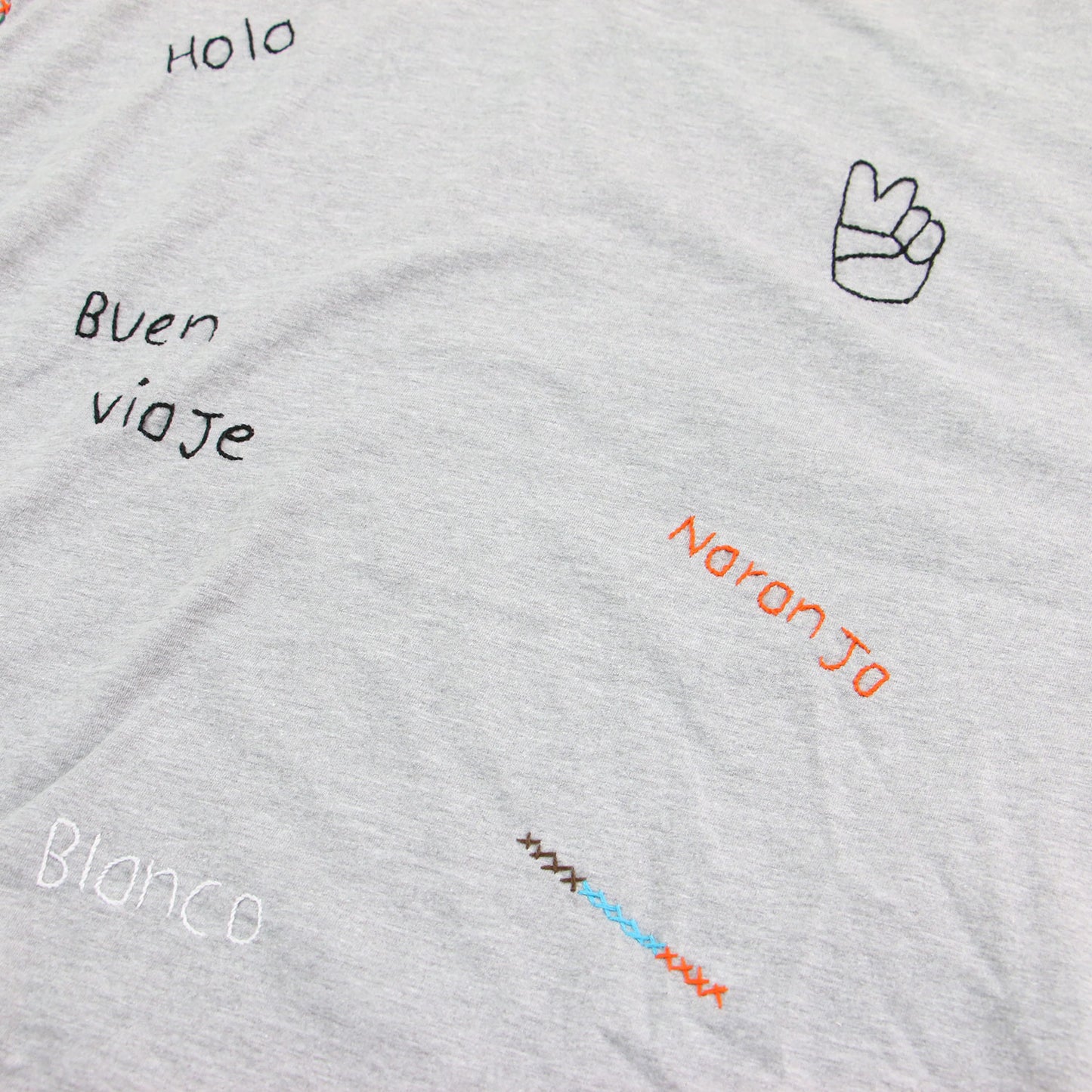 ロゴ 刺繍 ロングスリーブ Tシャツ / カットソー 長袖 クルーネック コットン