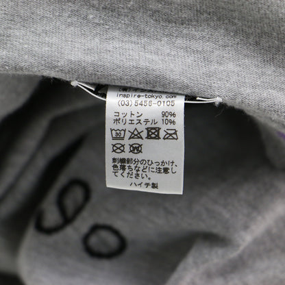 ロゴ 刺繍 ロングスリーブ Tシャツ / カットソー 長袖 クルーネック コットン