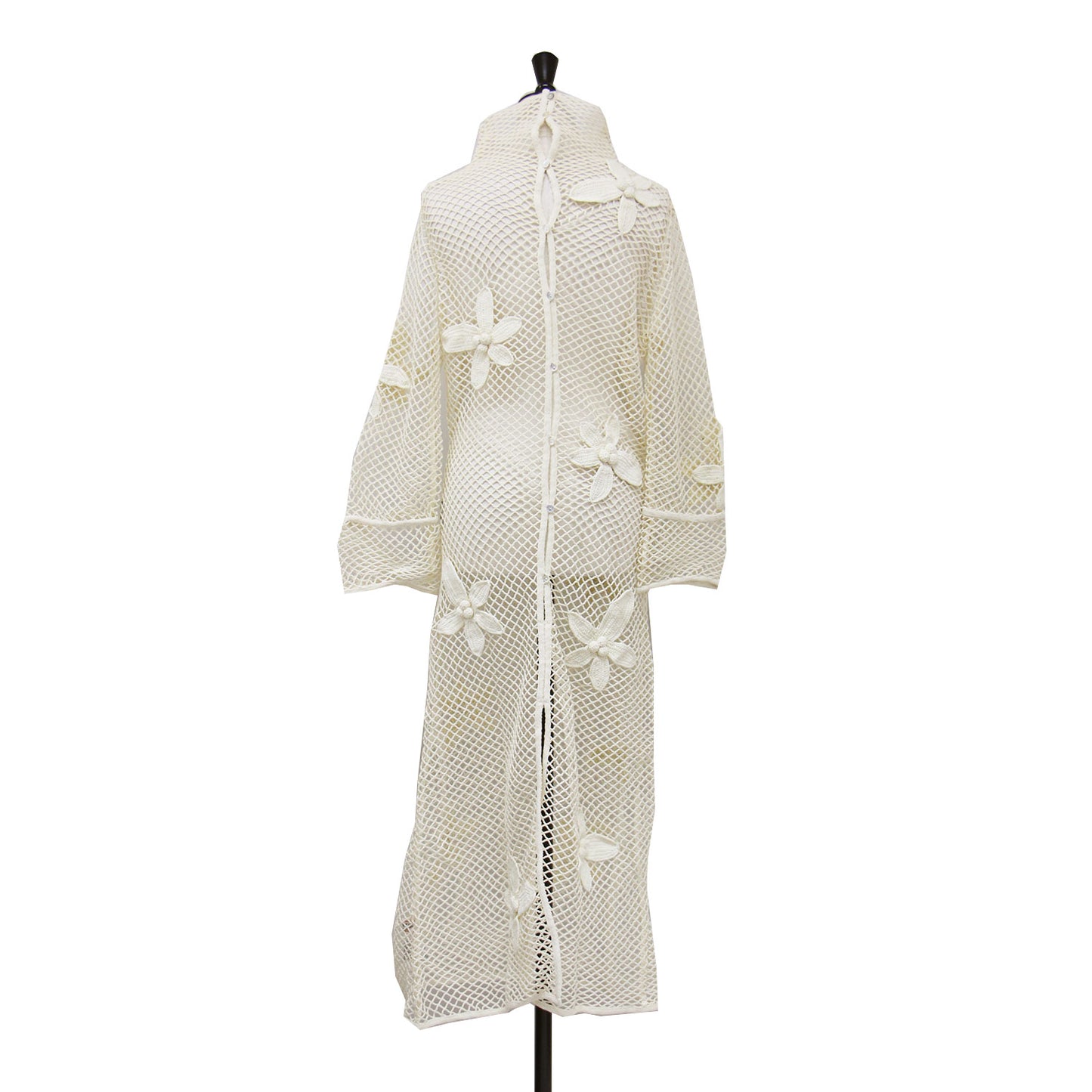 JOURNAL STANDARD 別注 23春夏 クロシェ レース ドレス / ニット ワンピース ロング 長袖 モックネック コットン