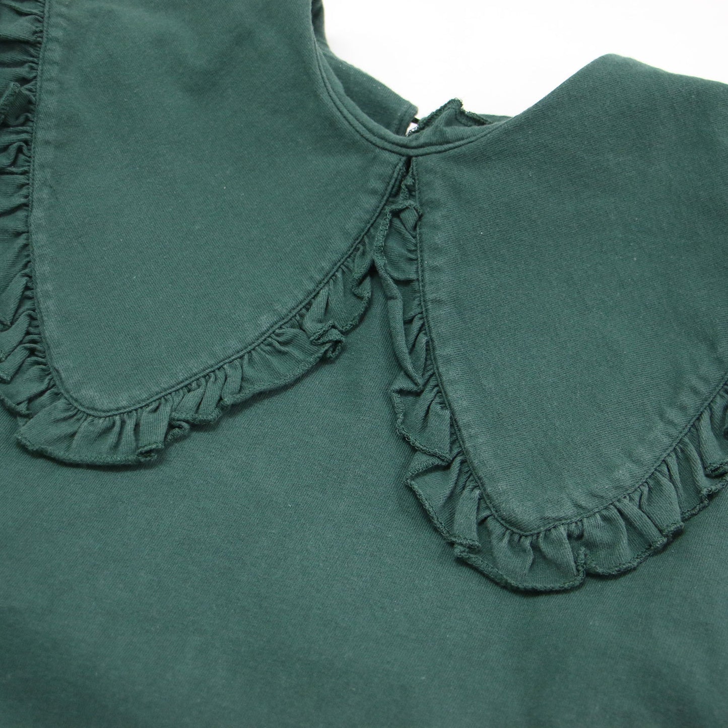 21春夏 ピーターパンカラー ノースリーブ カットソー / SUPER FINE DRY PURITAN COLLAR BLOUSE ブラウス フリル コットン