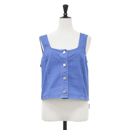 24春夏 オーガニックコットン トップス / Organic Cotton TOP ベスト キャミソール ショート丈 Uネック