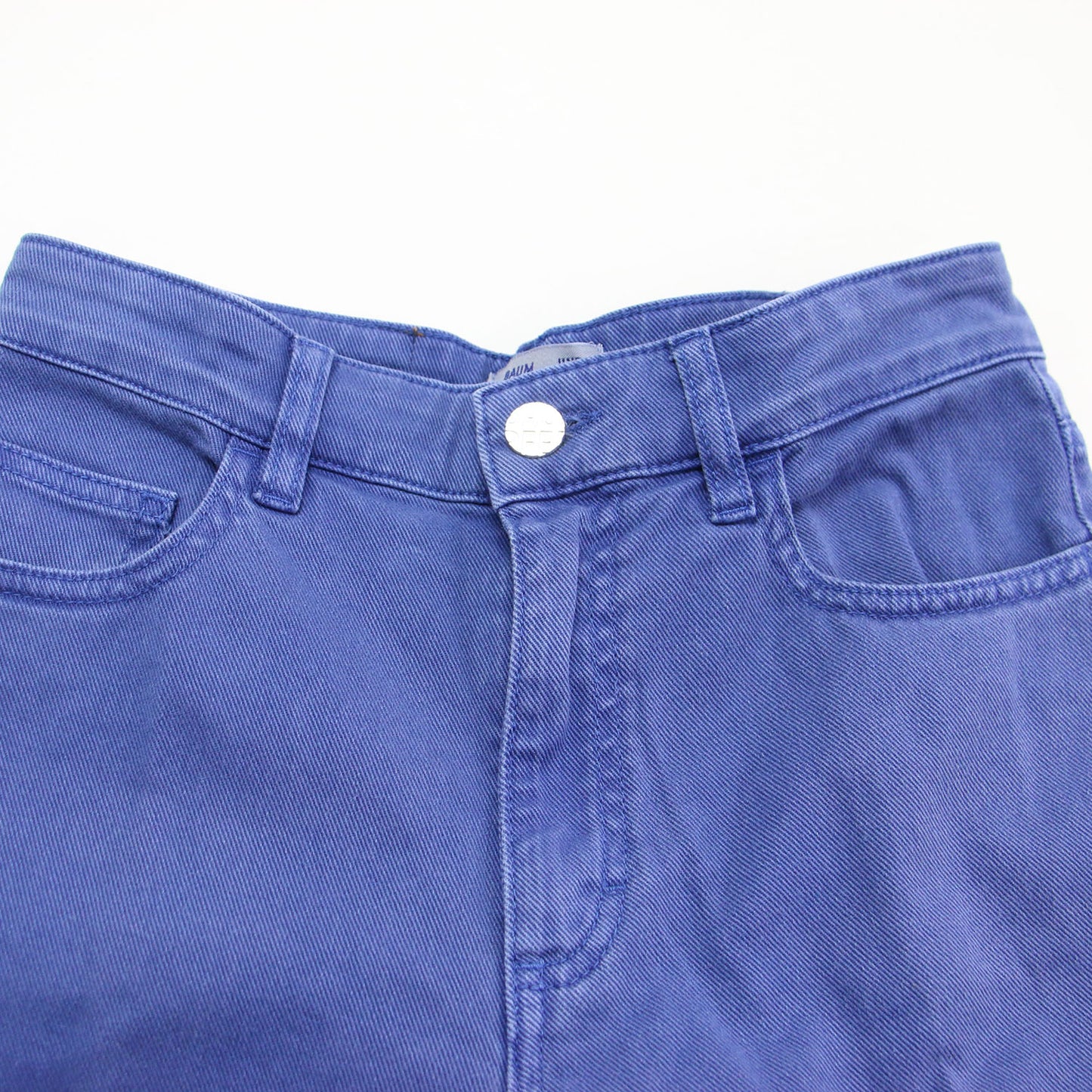 24春夏 パッチワーク デニム パンツ / Noelle Jeans ストレート ハイウエスト カットオフ コットン