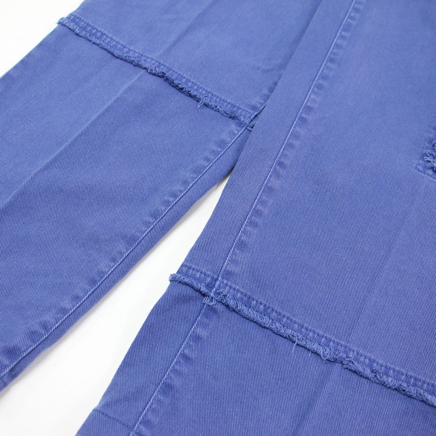24春夏 パッチワーク デニム パンツ / Noelle Jeans ストレート ハイウエスト カットオフ コットン