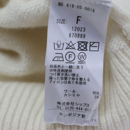 24秋冬 AQUA カシミヤ ミックス ドルマン ニット / 616050016 / プルオーバー 長袖 クルーネック ワイド ウォッシャブル ウール