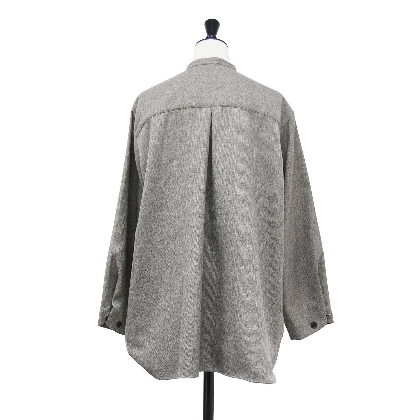 メランジ プルオーバー ブラウス / MELANGE PL BLOUSE シャツ 長袖 バンドカラー