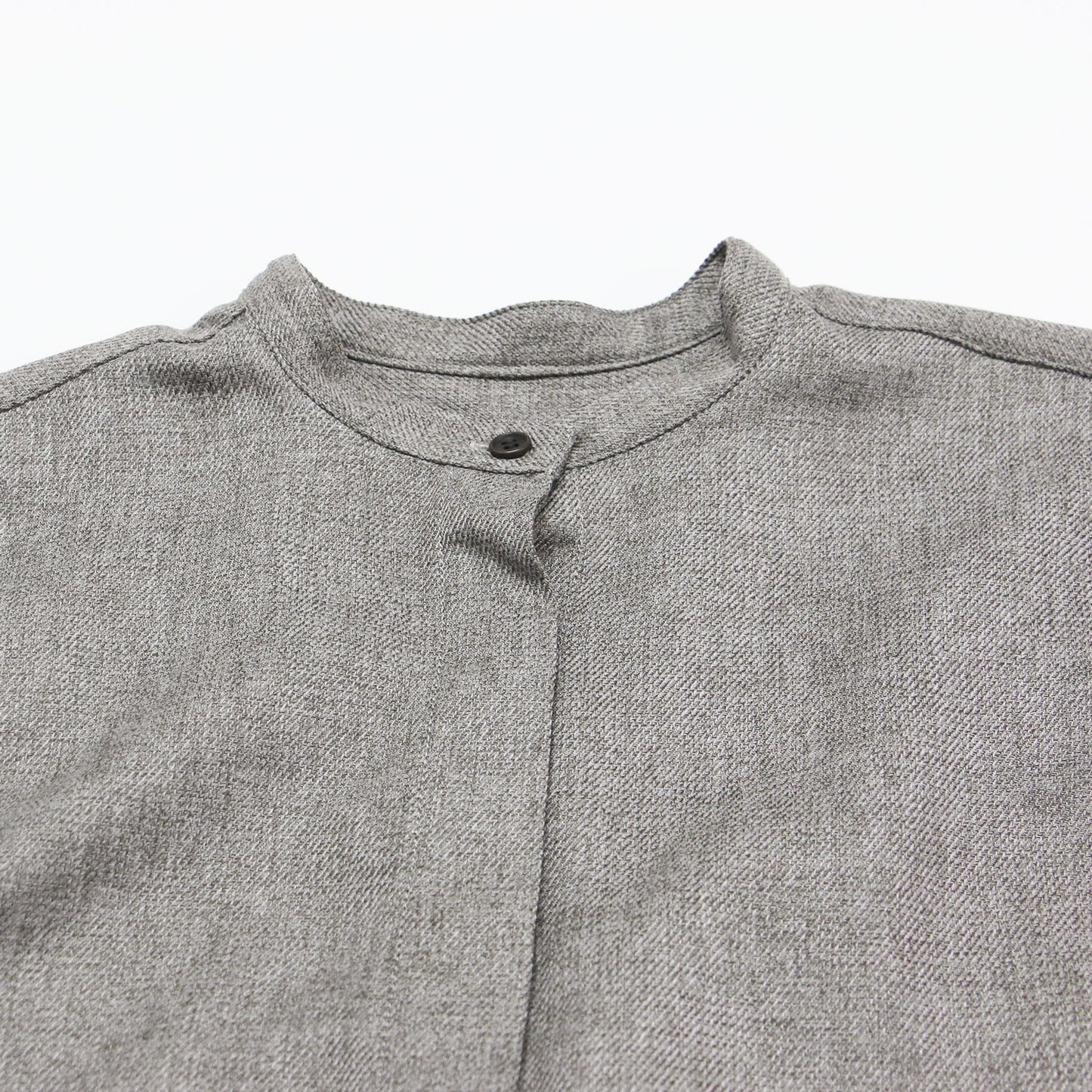 メランジ プルオーバー ブラウス / MELANGE PL BLOUSE シャツ 長袖 バンドカラー