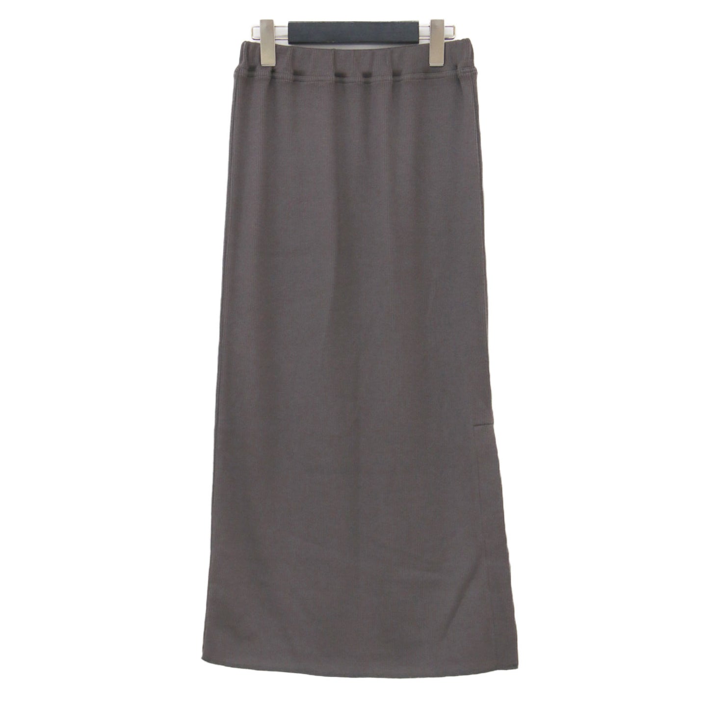 ソフト コットン リブ スカート / Soft cotton rib skirt ロング タイト スリット