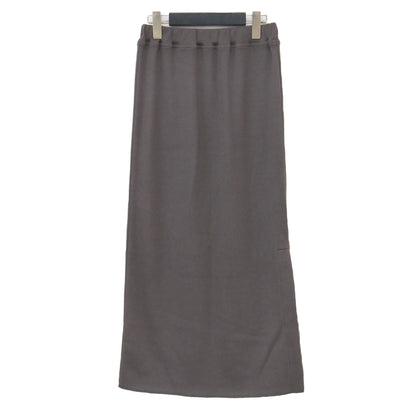 ソフト コットン リブ スカート / Soft cotton rib skirt ロング タイト スリット