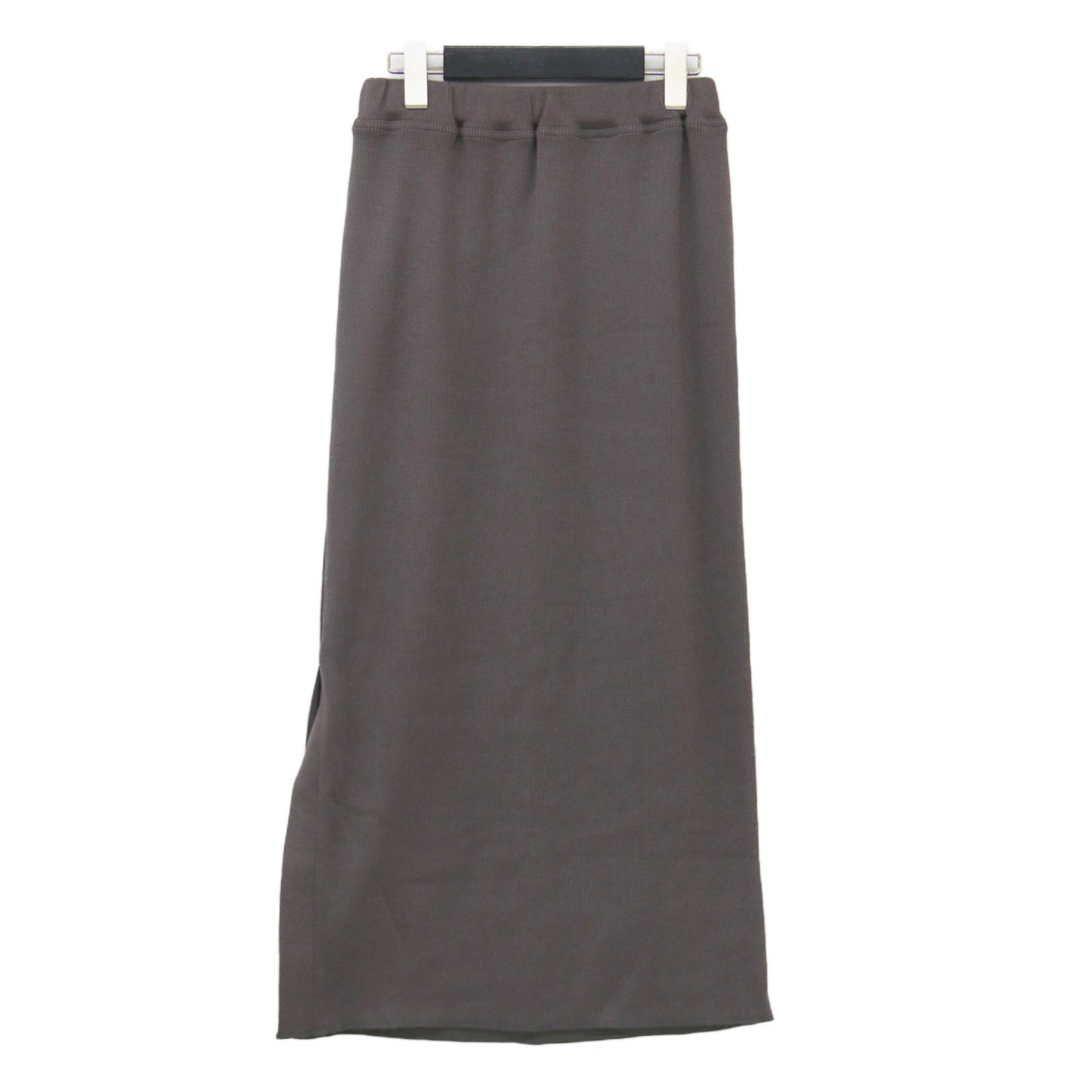 ソフト コットン リブ スカート / Soft cotton rib skirt ロング タイト スリット