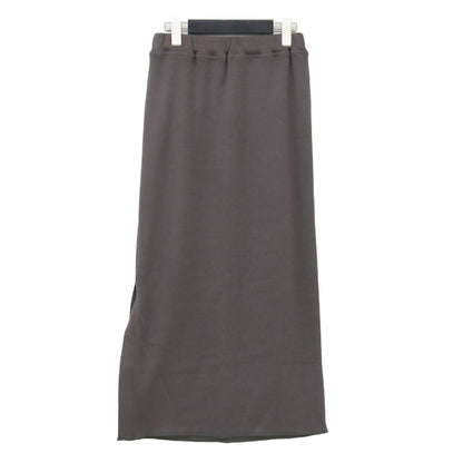 ソフト コットン リブ スカート / Soft cotton rib skirt ロング タイト スリット