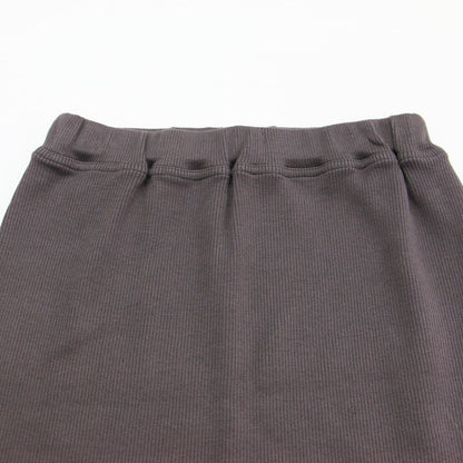 ソフト コットン リブ スカート / Soft cotton rib skirt ロング タイト スリット