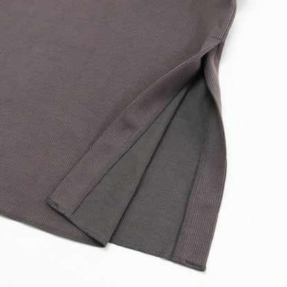 ソフト コットン リブ スカート / Soft cotton rib skirt ロング タイト スリット