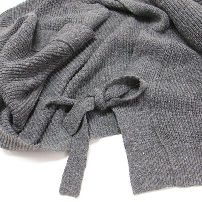 リブ ニット カーディガン / RIB KNIT CARDIGAN キーネック 長袖 カシュクール ウール
