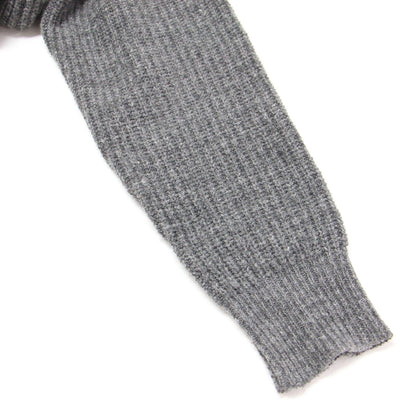 リブ ニット カーディガン / RIB KNIT CARDIGAN キーネック 長袖 カシュクール ウール