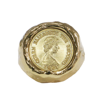 伊勢丹新宿店限定 コイン リング / Exclusive coin ring 指輪 ボリュームリング ゴールドカラー