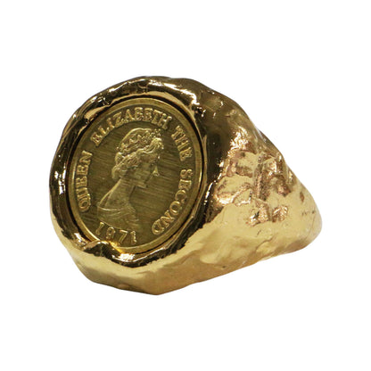 伊勢丹新宿店限定 コイン リング / Exclusive coin ring 指輪 ボリュームリング ゴールドカラー