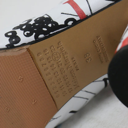 グラフティ タビ ブーツ / Graffiti Tabi boots ミドルブーツ シリンダーヒール プリント レザー