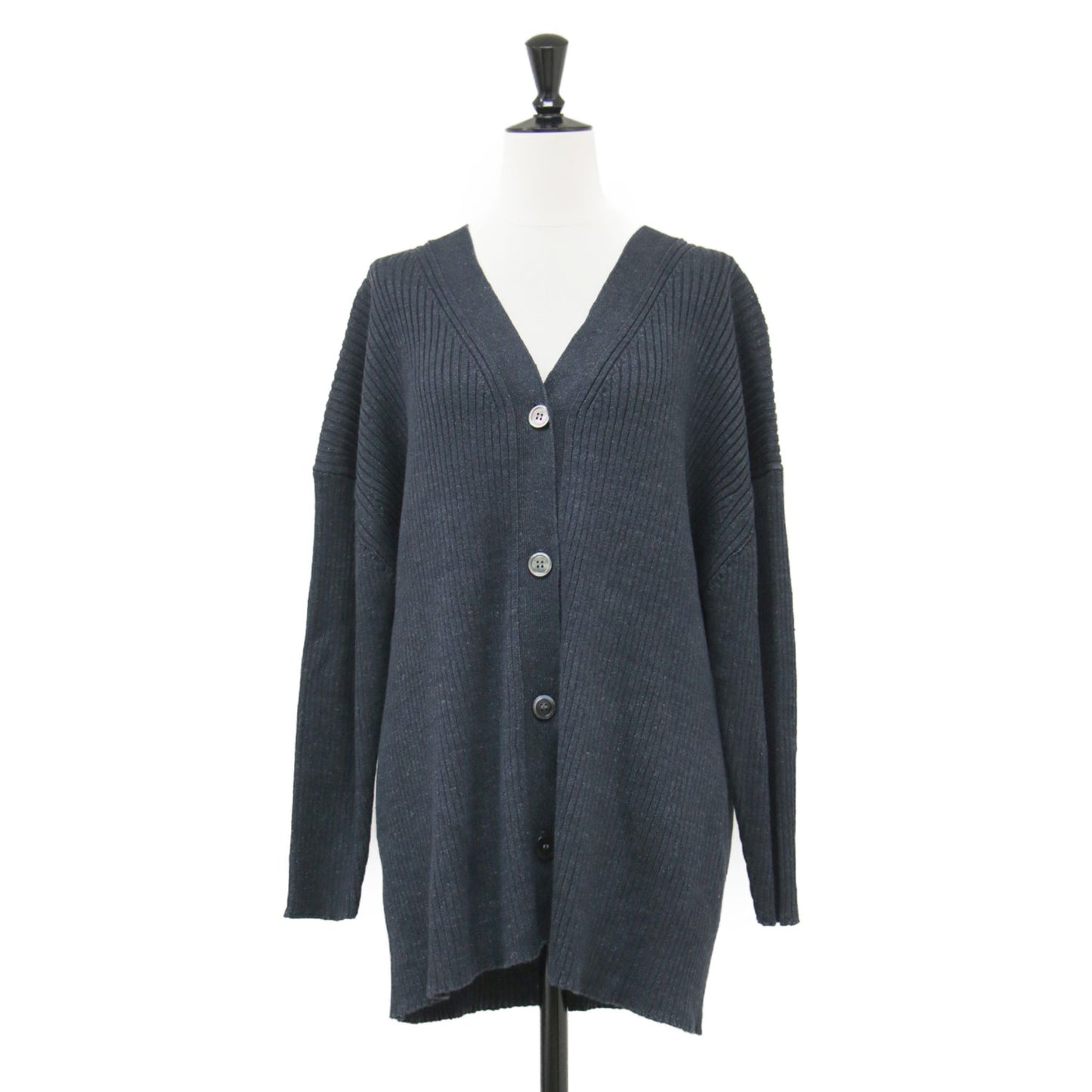 22春夏 JAZZ LINEN カーディガン / ニット 長袖 Vネック オーバーサイズ リブ リネン