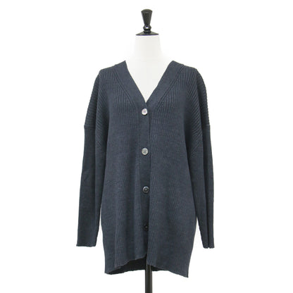 22春夏 JAZZ LINEN カーディガン / ニット 長袖 Vネック オーバーサイズ リブ リネン