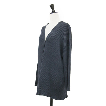 22春夏 JAZZ LINEN カーディガン / ニット 長袖 Vネック オーバーサイズ リブ リネン