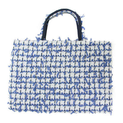 26春夏 ファンシーツイード トートバッグ / BIBI bag. MIDDLE tweed baby blue ハンドバッグ 手提げ