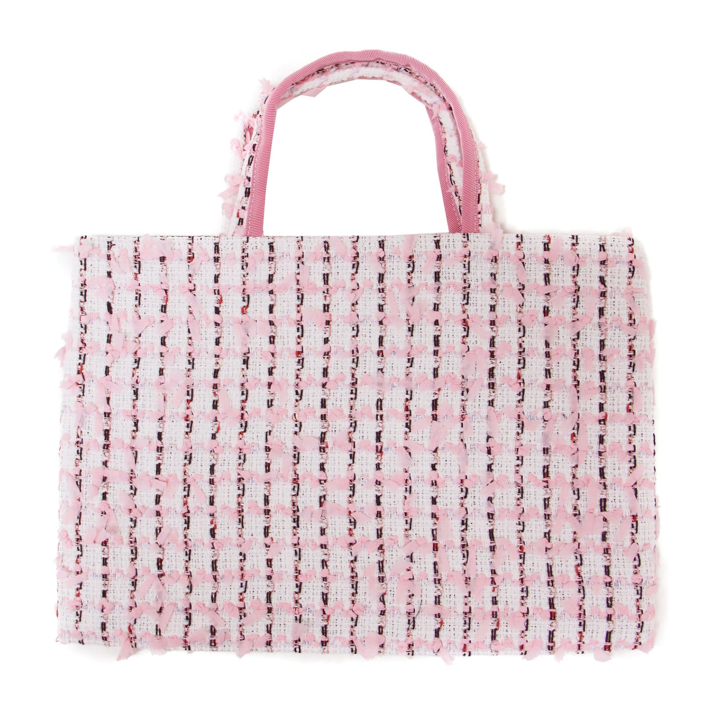 26春夏 ファンシーツイード トートバッグ / BIBI bag. MIDDLE tweed baby blue ハンドバッグ 手提げ