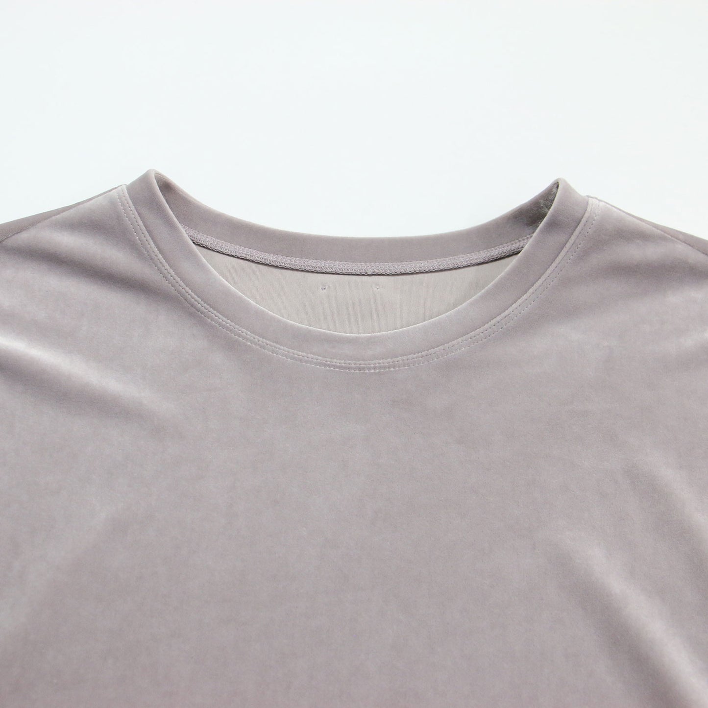 24秋冬 スノーベロア Ｔシャツ / カットソー プルオーバー フレンチスリーブ クルーネック