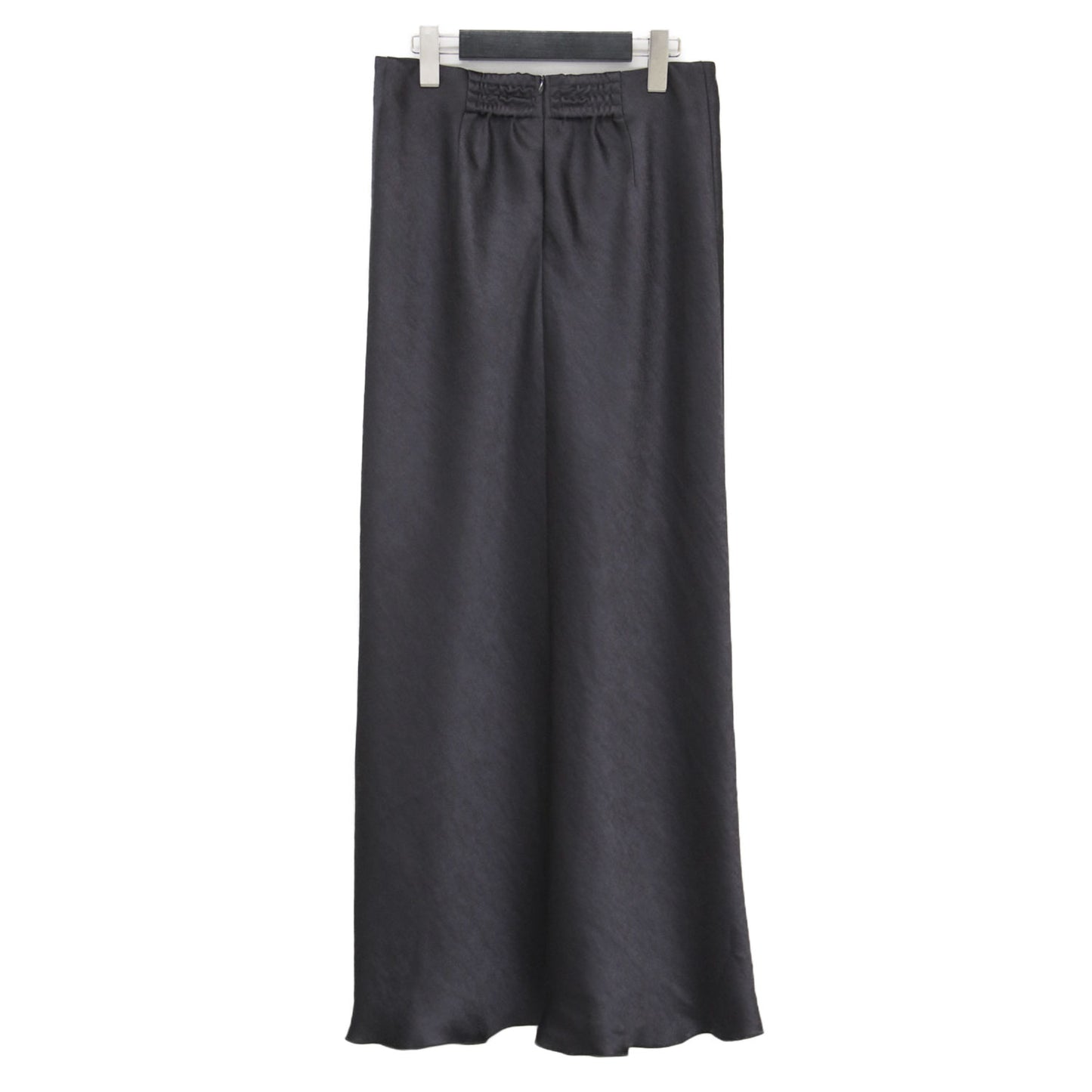 25秋冬 ダブルサテン スカート / ロング フレア スリット