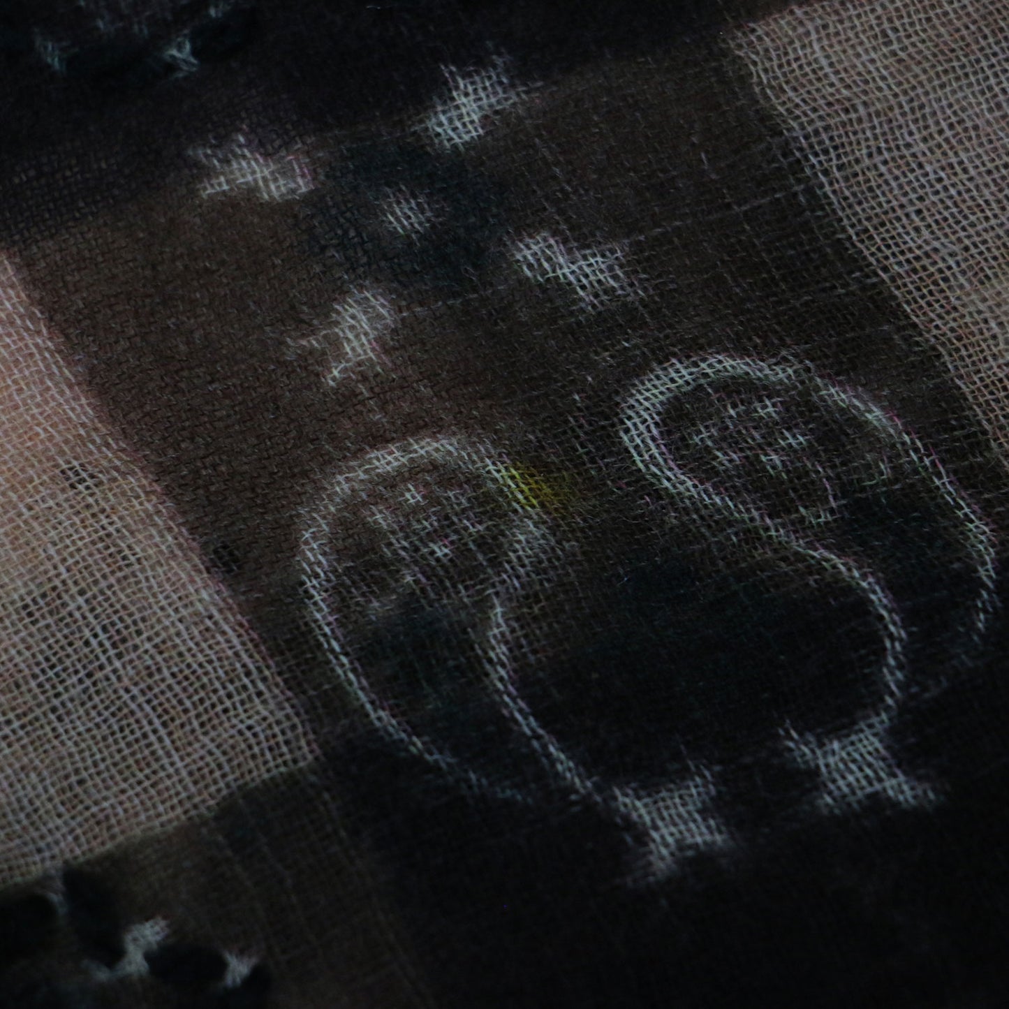 25秋冬 ギンガムチェック ウールストール / GINGHAM WOOL STOLE スカーフ 大判 バンダナ柄 アラベスク模様 フリンジ ロゴ