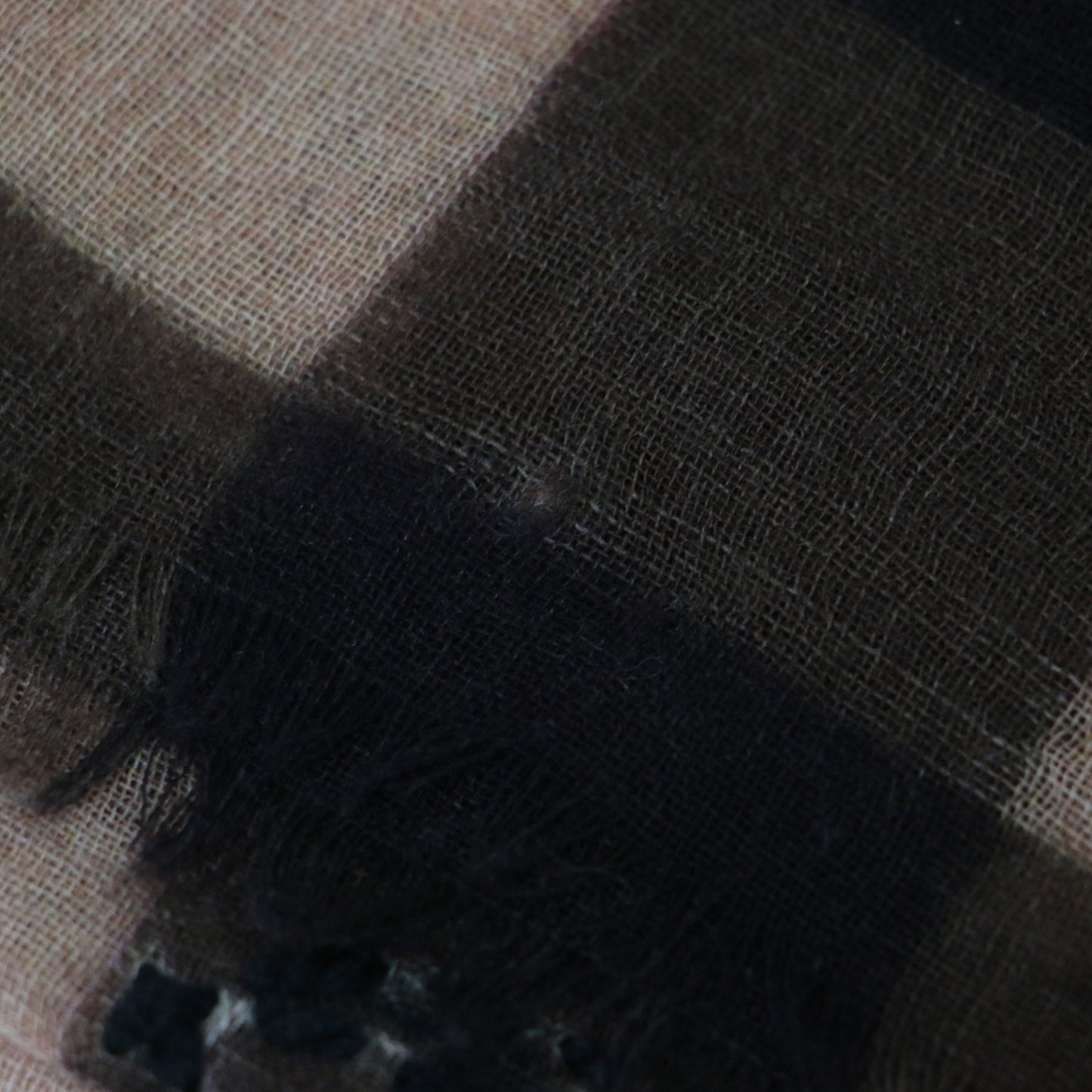 25秋冬 ギンガムチェック ウールストール / GINGHAM WOOL STOLE スカーフ 大判 バンダナ柄 アラベスク模様 フリンジ ロゴ