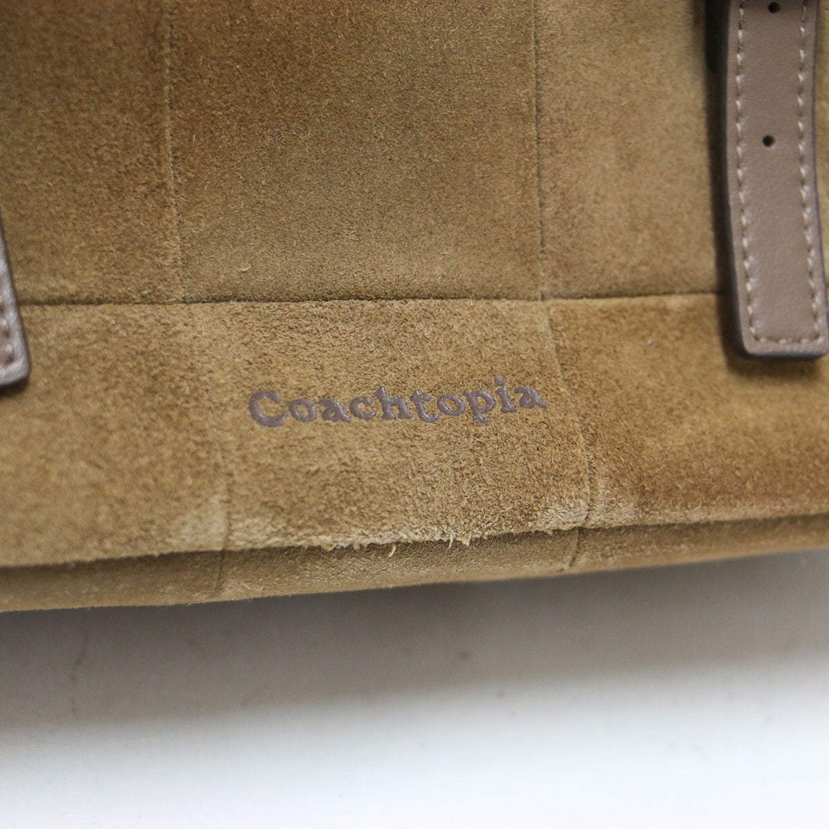 25秋冬 Coachtopia オルター エゴ サッチェル バッグ / ボストンバッグ スエード レザー チェッカーボード アップクラフト