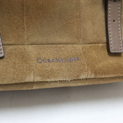 25秋冬 Coachtopia オルター エゴ サッチェル バッグ / ボストンバッグ スエード レザー チェッカーボード アップクラフト
