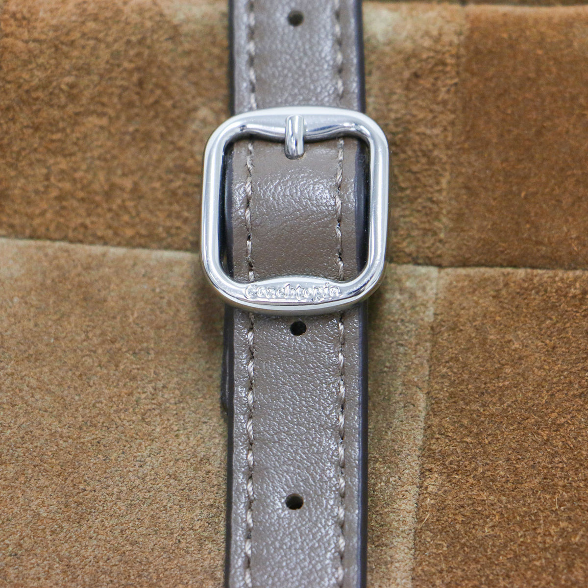 25秋冬 Coachtopia オルター エゴ サッチェル バッグ / ボストンバッグ スエード レザー チェッカーボード アップクラフト