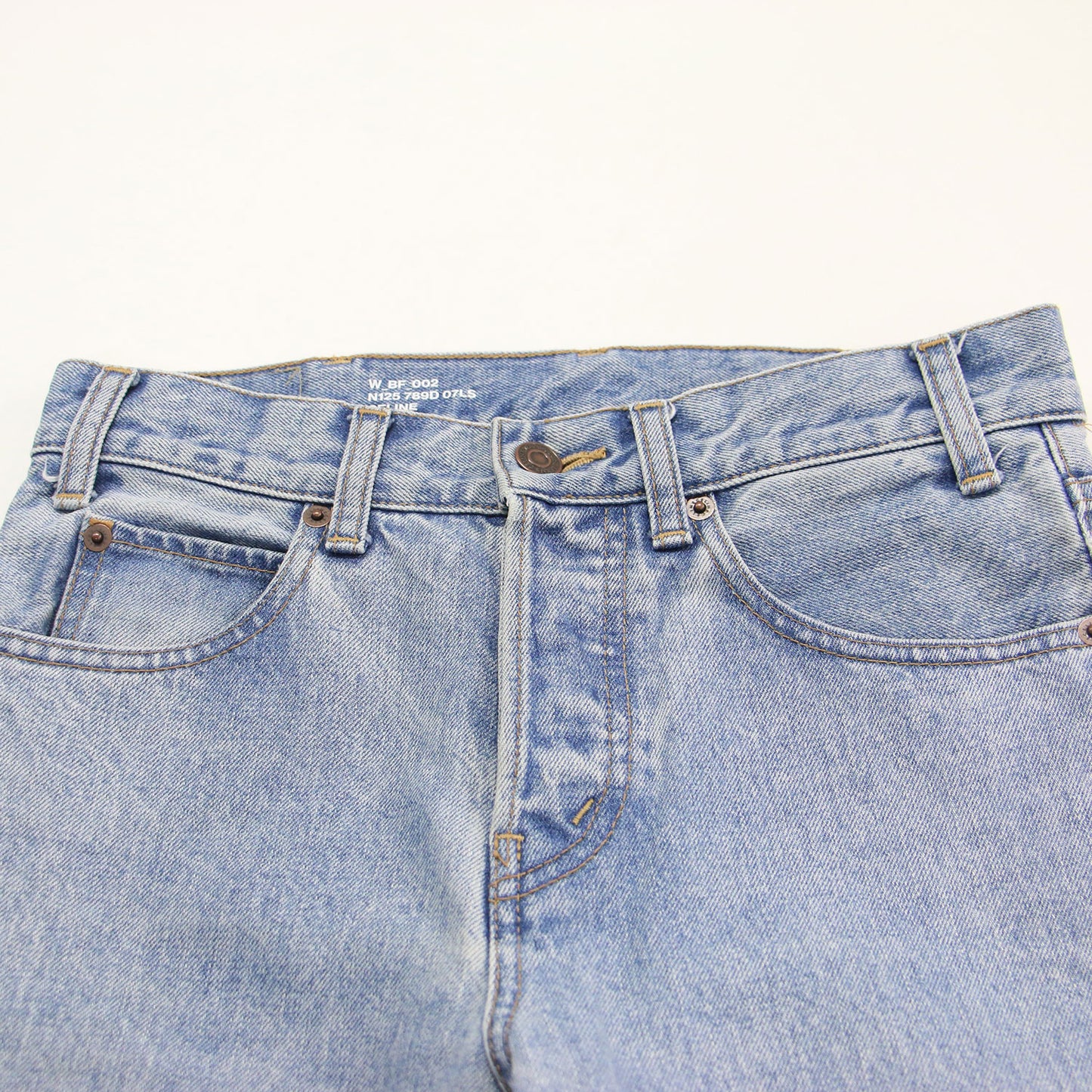 ストレート デニム パンツ / N125 789D 07LS ハイウエスト ボタンフライ 5ポケット 日本製