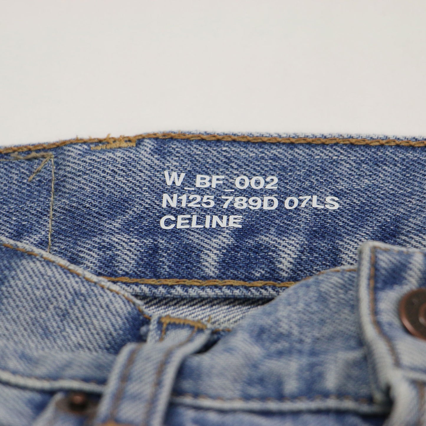 ストレート デニム パンツ / N125 789D 07LS ハイウエスト ボタンフライ 5ポケット 日本製