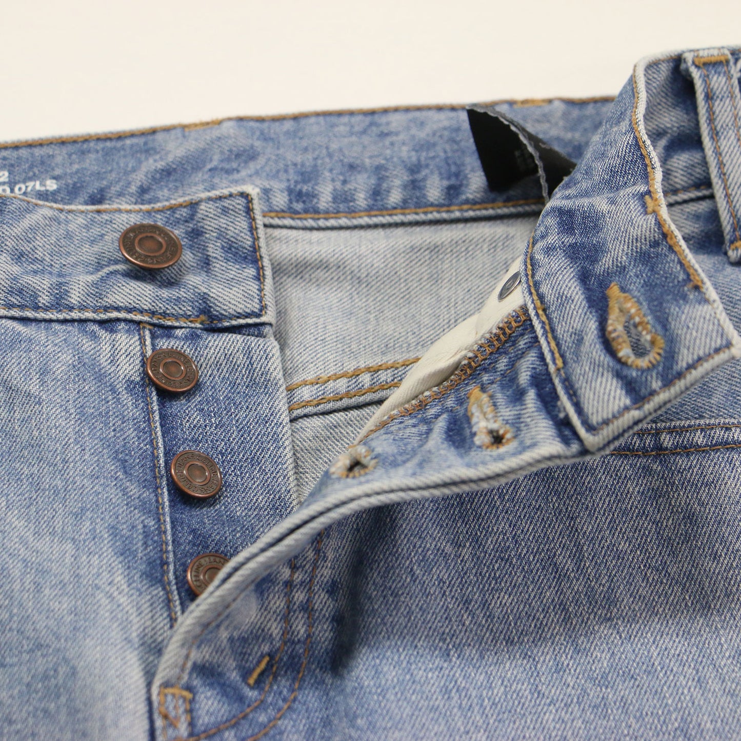 ストレート デニム パンツ / N125 789D 07LS ハイウエスト ボタンフライ 5ポケット 日本製