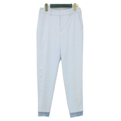23春夏 バウンスクロス ステップヘム パンツ / ロング丈 アンクル丈 センタープレス スリム テーパードシルエット ストレッチ