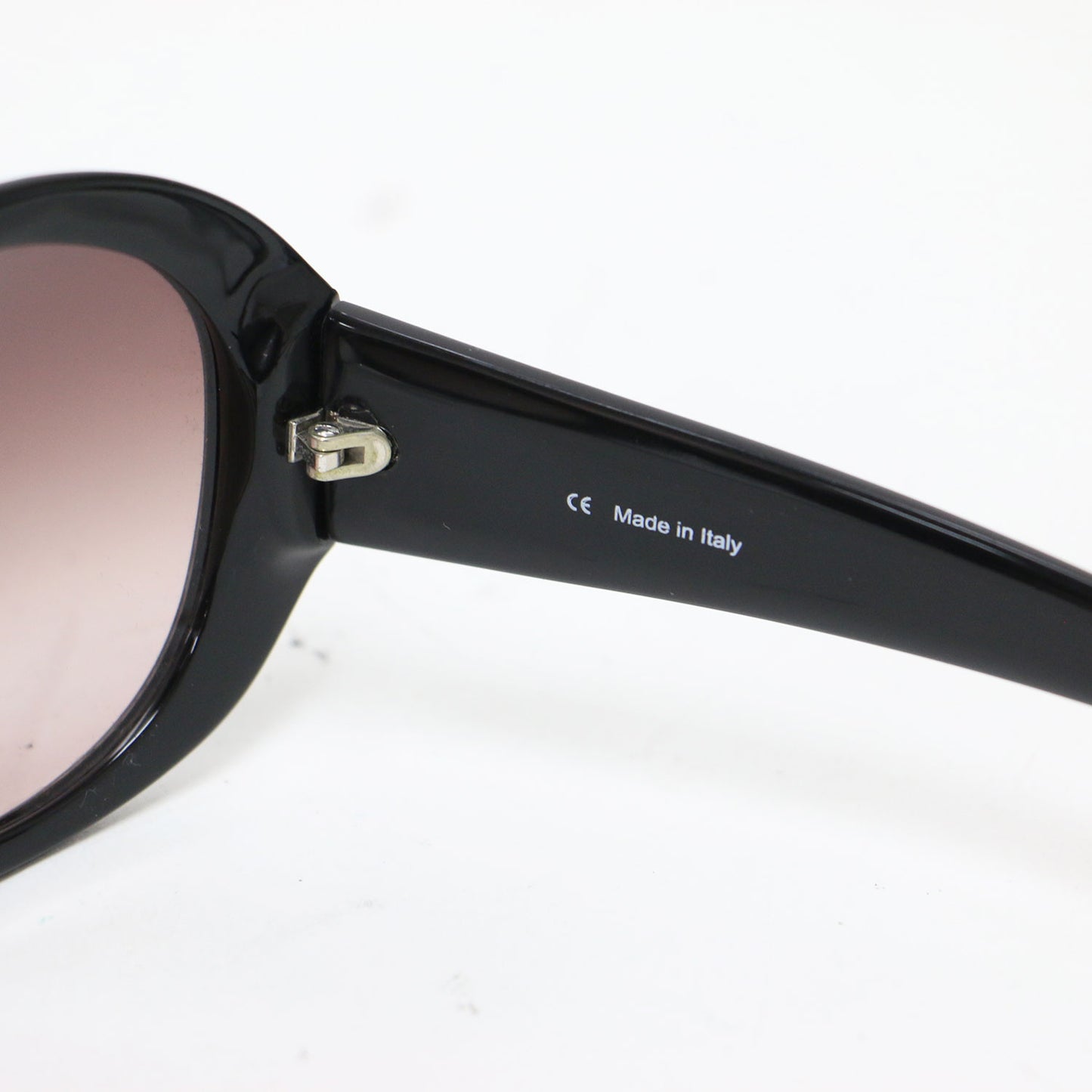 オーバル型 サングラス / アイウェア ラウンド セルフレーム ブランドマーク メタルパーツ