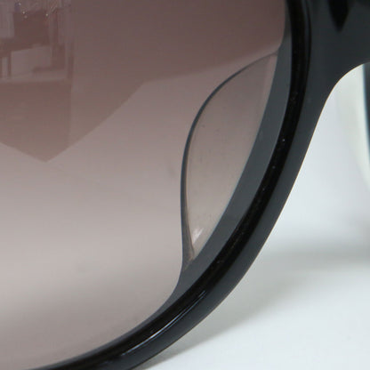 オーバル型 サングラス / アイウェア ラウンド セルフレーム ブランドマーク メタルパーツ