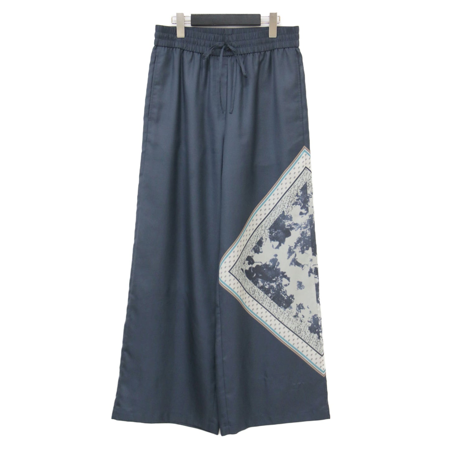 25秋冬 スカーフプリント ワイド パンツ / Travel Scarf ウエストゴム ドローストリング