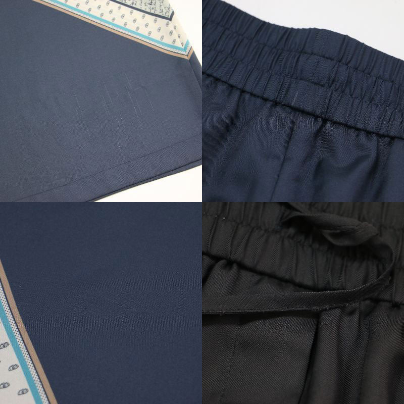 25秋冬 スカーフプリント ワイド パンツ / Travel Scarf ウエストゴム ドローストリング