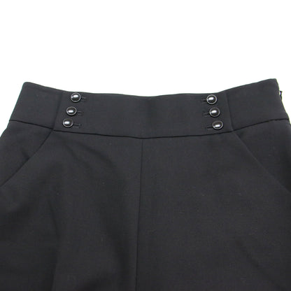 22春夏 ダブルクロス ボタン付き パンツ / ワイドパンツ ハイウエスト Aライン センタープレス